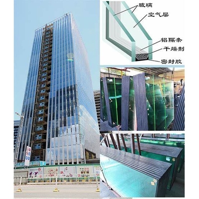 Porte de séparation de bâtiment commercial double vitrage à faible E trempé verre isolant avec stores intégrés