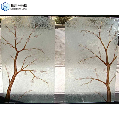 Art en verre gravé en profondeur mural en panier tissé en verre fondu en verre fondu en verre 5