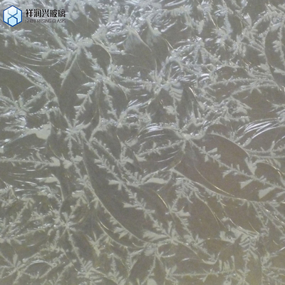 3 à 4 mm de conception tempérable de titane glace fleur acide de verre gravé norme GB15763.2-2005