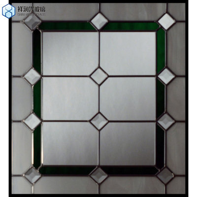 Porte décorative cristalline peinture verre opaque couleur plombé vitrail panneau