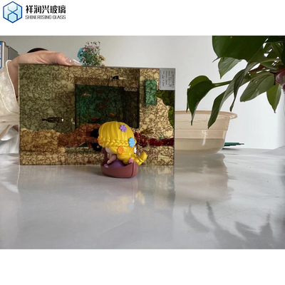 Lobby de l'hôtel TV décoratif murale miroir antique arrière-plan en verre avec certification ISO