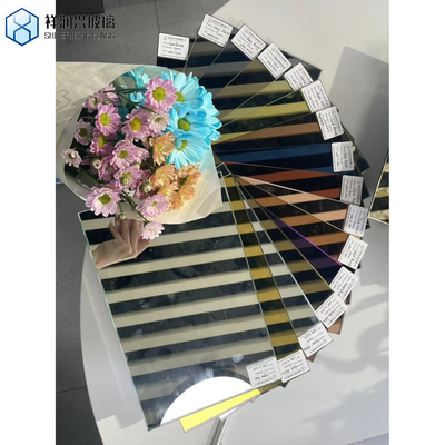 Décoration de la maison miroir décoratif coloré avec bord plat poli et verre flottant