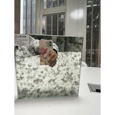 Grand miroir ancien vintage avec bord poli plat personnalisé verre miroir coloré