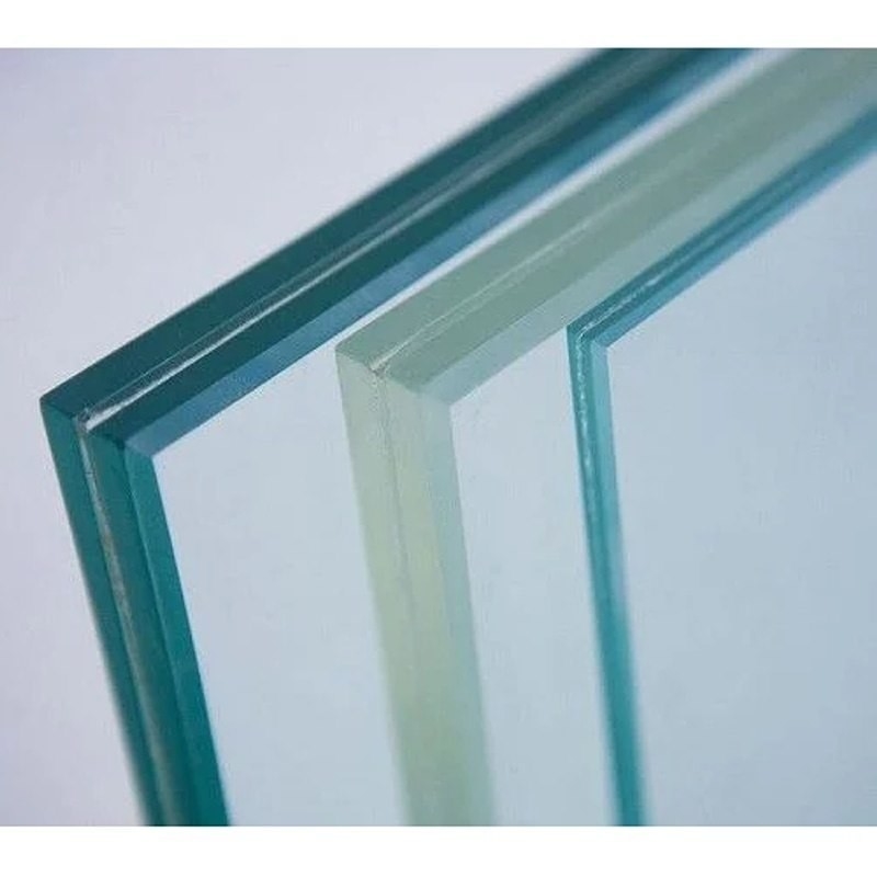 Verre plat laminé trempé pour piscine en design flottant bleu clair vert gris