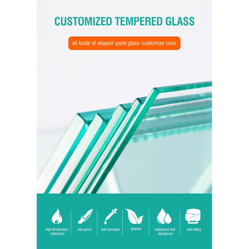 Panneau de verre trempé de style moderne 4 mm 5 mm 6 mm 8 m 10 mm 15 mm 19 mm pour la sécurité des bâtiments