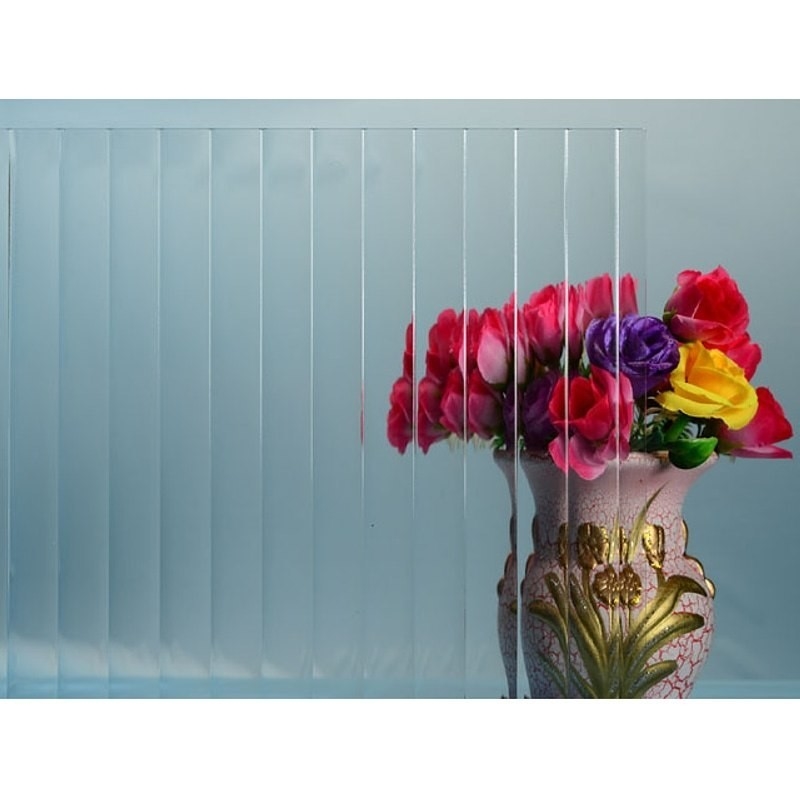 Verre décoratif à l'acide gravé, motif clair, verre glacé 2134X3300mm plié, déplié