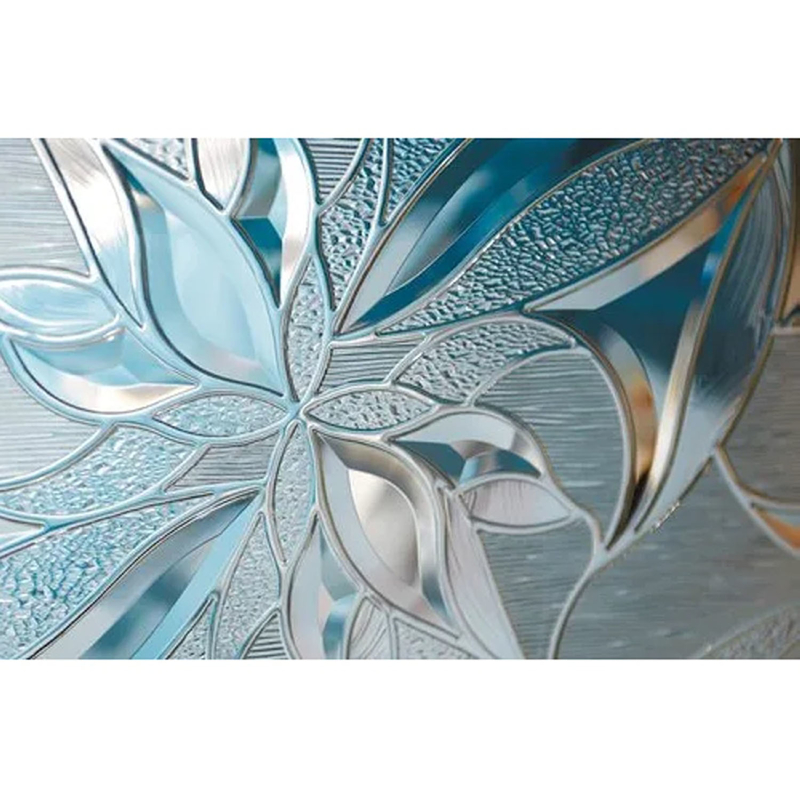 Verre à motifs pour fenêtre de porte et séparateur de pièce Verre peint décoratif Couleur claire