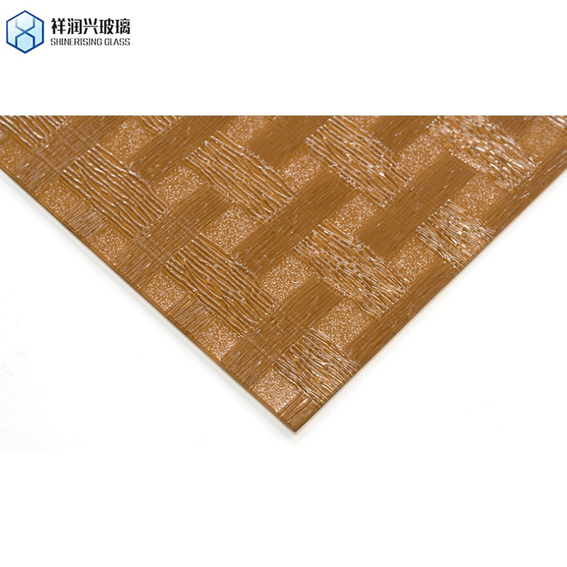 Verre à motifs marron épais avec 3 mm 3,2 mm 4 mm de design plat et motif cristallin épais