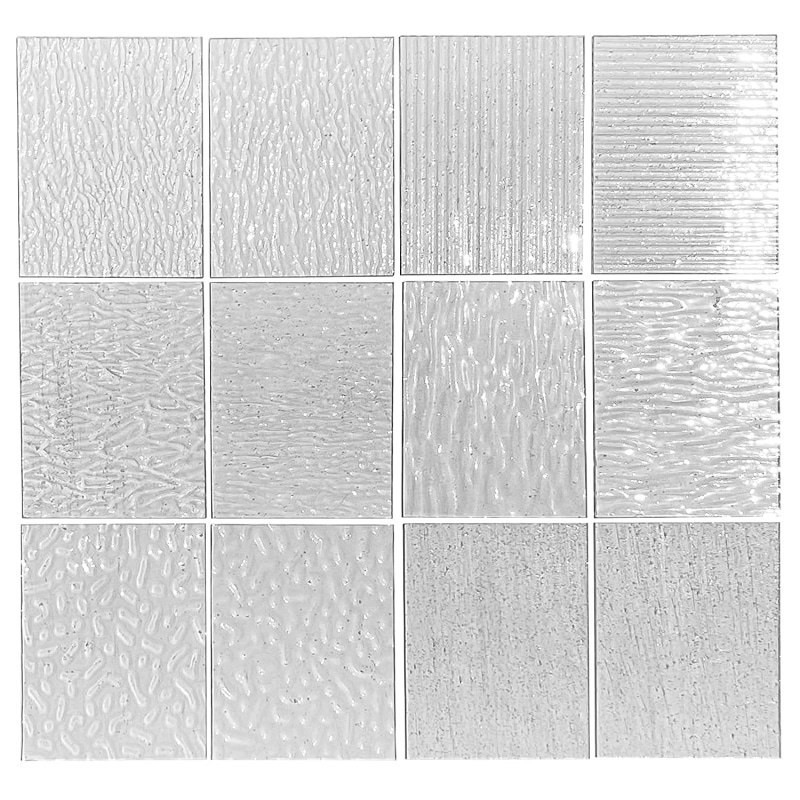 Moru Flûte de bois tacheté Cathédrale arc-en-ciel Satinlite océanique Aqualite texturé motif verre câblé pour 5
