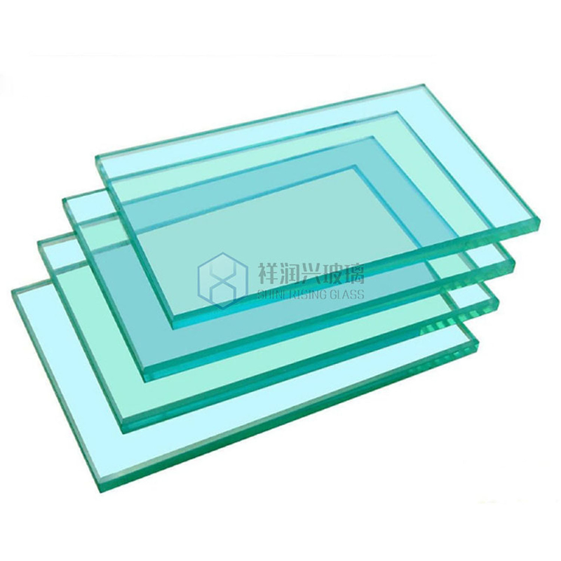 Verre trempé plat pour façade de verre architectural plafond de garde-corps et conception courbée sur mesure