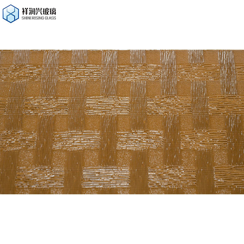 6 mm 5 mm Grain bronze Moru feuille de verre à motifs avec verre flottant Dureté Mohs 8