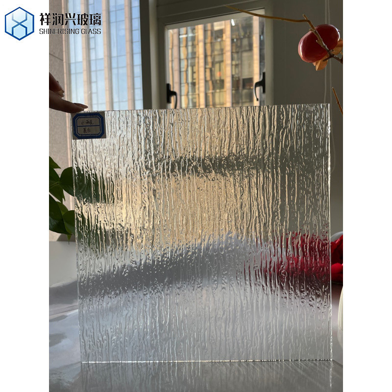 Vitrage flottant trempé qualifié 3 mm 4 mm 6 mm Vitrage transparent motif gris pour la décoration