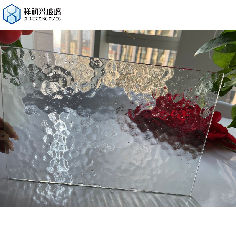 Couleur solide de fantaisie en relief de modèle de verre flottant en verre laminé figuré pour la décoration de bâtiments