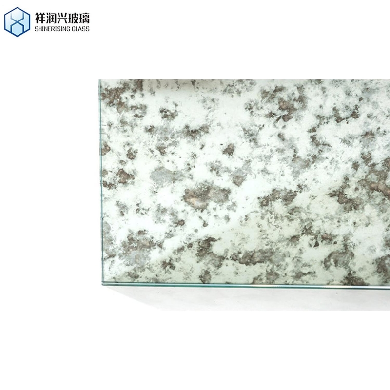 Rectangle d'or antique miroir de verre mur de brique miroir titres muraux 12X12 pour les couches demande