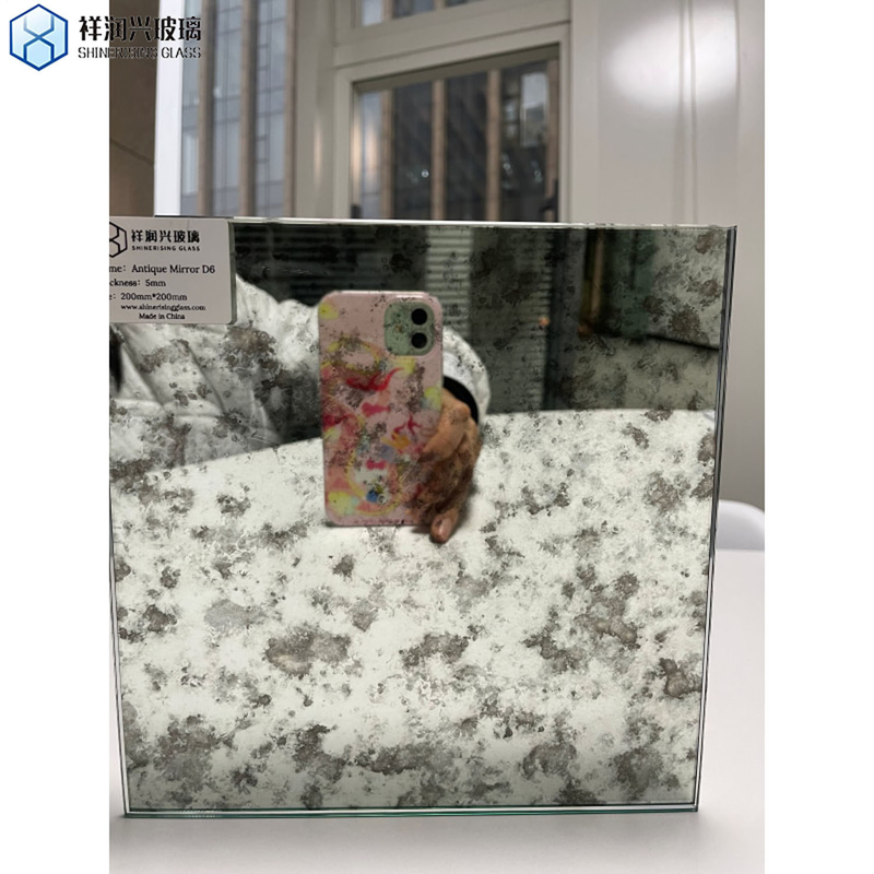 Salle de séjour décorative Panneau de verre ancien Miroir multipanel Carré Paroi de fenêtre métallique