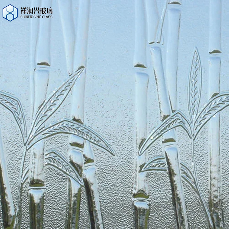 Qingdao 3mm-6mm Blue Flora Glass Clear Moru Patterned Figured Glass avec CE ISO9001 Sécurité renforcée Pattern de confidentialité du verre bord plat poli Travail