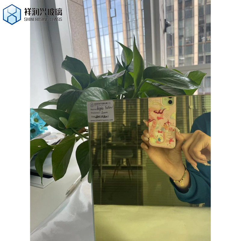 Cadre de verre coloré Tinté miroir argent et couleur aluminium feuille de miroir murale avec ISO