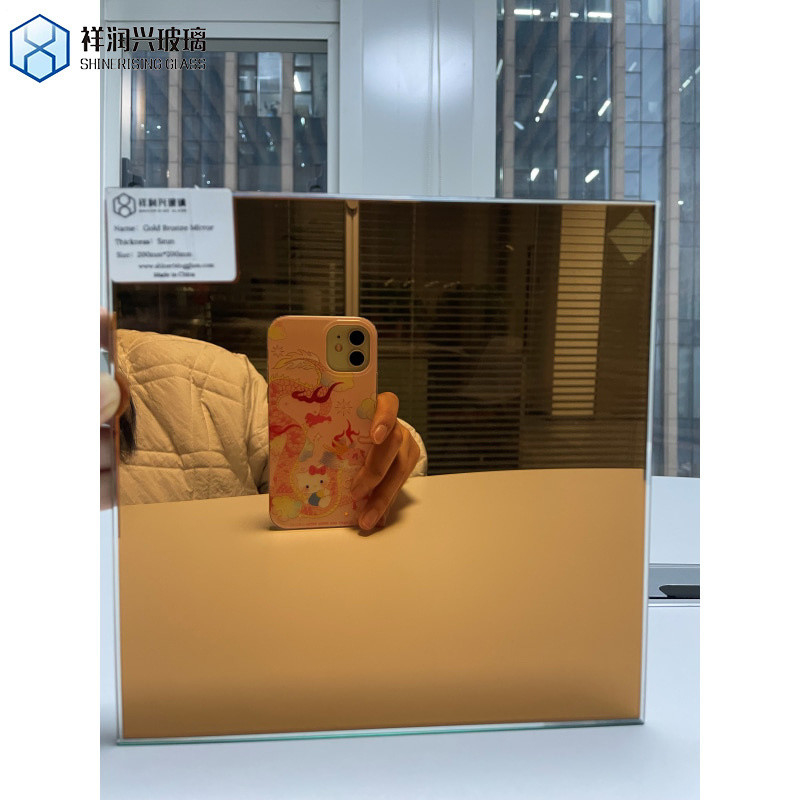 6mm Large Colored Mirror Glass Sheet personnalisé et écologique pour le design moderne